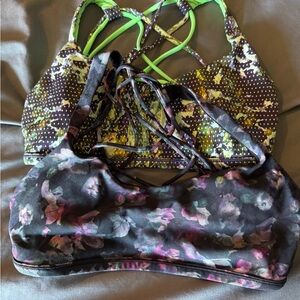 lululemon athletica Sports Bras - Multicolor and Black Floral